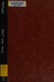 Front cover of Gott und Volk nach dem Zeugnis der Bibel by Wilhelm Kessler