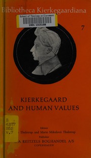 Cover of Kierkegaard and human values by George E. Arbaugh