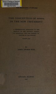 Front cover of The conception of [Sōtēria] in the New Testament by James Thomas Ross