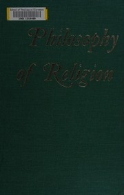 Front cover of Philosophy of religion by George L. Abernethy