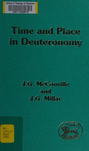 Front cover of Time and place in Deuteronomy by J. G. McConville
