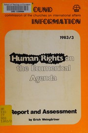 Front cover of Human rights on the ecumenical agenda by Erich Weingärtner