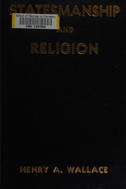 Front cover of Statesmanship and religion by Henry Agard Wallace