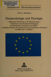 Front cover of Parapsychologie und Theologie by Alwin J. Hammers