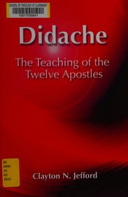 Cover of Didache by Clayton N. Jefford