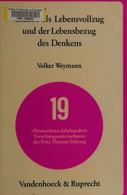 Front cover of Glaube als Lebensvollzug und der Lebensbezug des Denkens by Volker Weymann