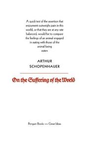 Front cover of On the Suffering of the World by Arthur Schopenhauer