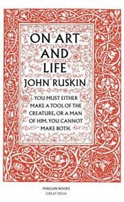 Front cover of On Art and Life by John Ruskin