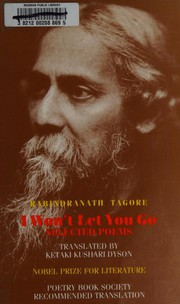 Front cover of Rabindranath Tagore, I Won't Let You Go by Rabindranath Tagore
