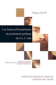 Front cover of LES BASES PHILOSOPHIQUES DU POSITIVISME JURIDIQUE DE H.L.A. HART by BLIGH G.