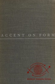 Cover of Accent on form by Lancelot Law Whyte