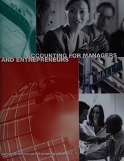 Cover of Accounting for managers and entrepreneurs by Charles T. Horngren