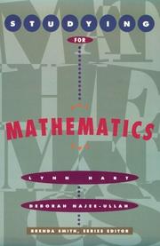 Cover of Studying for mathematics by Lynn Hart