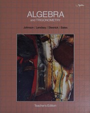Cover of Algebra and trigonometry by Richard E. Johnson