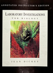 Front cover of Annotated instructor's edition Laboratory investigations for biology by Jean Dickey