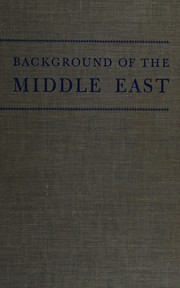 Front cover of Background of the Middle East by Ernest Jackh