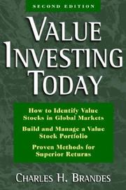Front cover of Value investing today by Charles H. Brandes