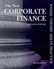 Cover of The new corporate finance by Donald H. Chew