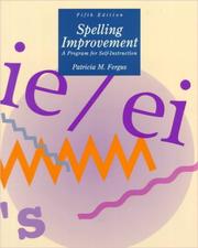 Cover of Spelling improvement by Patricia M. Fergus