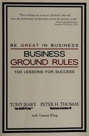 Front cover of Business ground rules by Tony Jeary