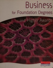 Front cover of Business for foundation degrees and higher awards by Robert Dransfield