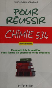 Front cover of Chimie 534 by Marie-Louis d' Auteuil