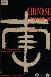 Cover of Chinese civilization by Marcel Granet