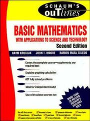 Front cover of Schaum's outline of theory and problems of basic mathematics with applications to science and technology by Haym Kruglak