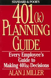 Front cover of Standard & Poor's 401K Planning Guide by Alan J. Miller