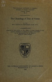 Front cover of The Christology of Zeno of Verona by Stepanich, Martin Frank Father