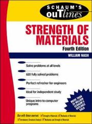 Front cover of Schaum's outline of theory and problems of strength of materials by William Arthur Nash
