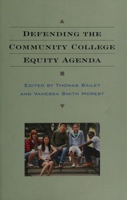Front cover of Defending the community college equity agenda by Thomas Bailey