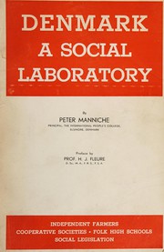 Cover of Denmark; a social laboratory by Peter Manniche