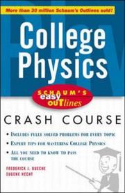 Front cover of College physics : based on Schaum's Outline of college physics by Frederick J. Bueche and Eugene Hecht by Unknown