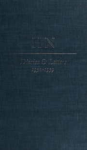 Cover of Diaries and letters, 1930-1939 by Nicolson, Harold Sir