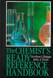 Front cover of The chemist's ready reference handbook by Shugar, Gershon J.