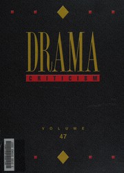 Cover of Drama criticism by Marie Toft