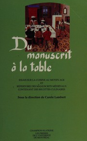 Cover of Du manuscrit à la table by Carole Lambert