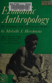 Front cover of Economic anthropology by Melville J. Herskovitz