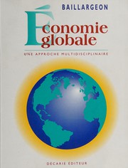 Cover of Économie globale by Jeanne Baillargeon