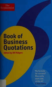 Front cover of Book of business quotations by Bill Ridgers