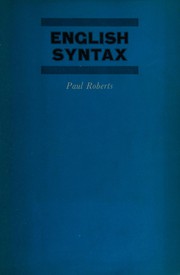 Front cover of English syntax, a book of programed lessons by Paul Roberts