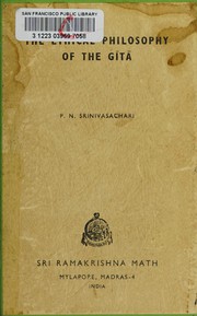 Front cover of The ethical philosophy of the Gita by P. N. Srinivasachari