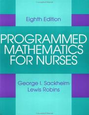 Cover of Programmed mathematics for nurses by George I. Sackheim