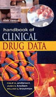 Cover of Handbook of Clinical Drug Data by Philip O. Anderson
