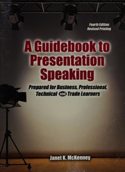 Cover of A guidebook to presentation speaking by Janet K. McKenney