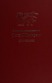 Cover of Henry II Plantagenet by John Schlight