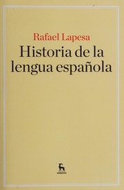 Cover of Historia de la lengua española by Rafael Lapesa