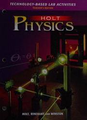 Cover of Holt physics by Holt, Rinehart and Winston, Inc.