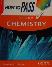Front cover of How To Pass Higher Chemistry Colour by Martin Armitage